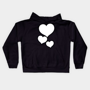 White Hearts Kids Hoodie